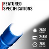 image:imageCoast XP11R 2600 Lumen USBC Rechargeable LED Flashlight with Slide Focusand Pure Beam Focusing Optic 4 Light Modes BlackBlue